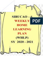 Sibucao - 6: Weekly Home Learning Plan