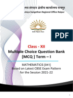 Question Bank Maths Term - 1 Final