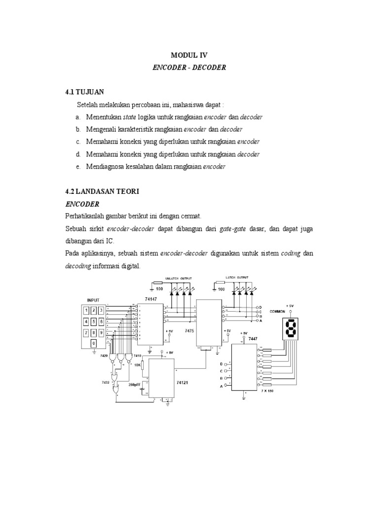 Rangkaian Encoder-Decoder Digital | PDF