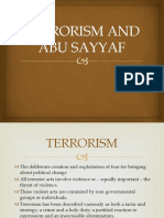 Terrorism and Abu Sayyaf