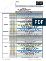 Class Xii Time Table