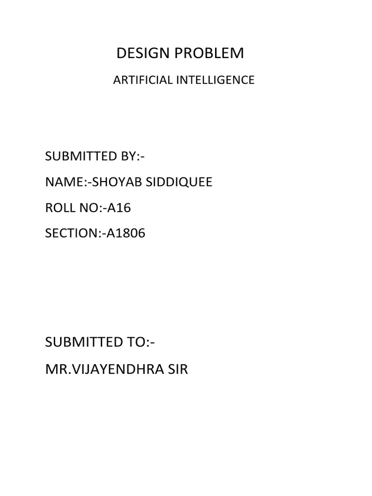 Design Problem Ai | PDF | Teaching Methods & Materials | Computers