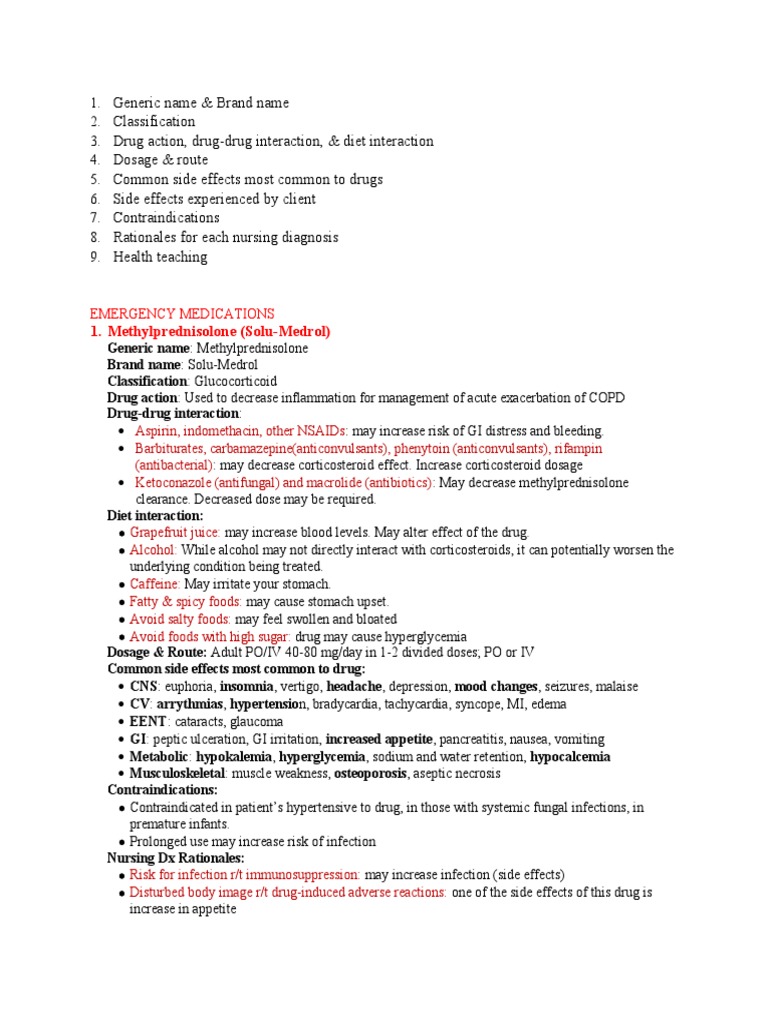 Comprehensive Medication Guide for Methylprednisolone (SoluMedrol) and