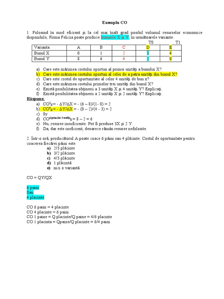 Exemplu CO | PDF