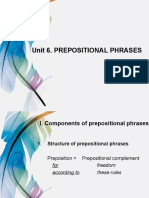 Unit 6. Prepositional Phrases