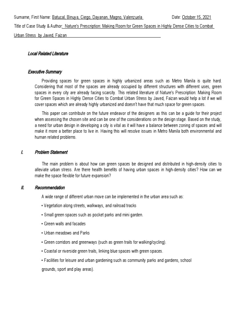 Foreign and Local Literature PDF Community Natural Environment