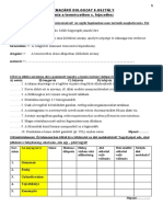 I.témazáró Dolgozat 8.osztály - A Kémia A Természetben C. Fejezethez