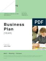 Tutoring Business Plan Example