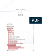 Zimpl User Guide: Mathematical Programming Language