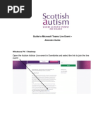 Guide To Microsoft Teams Live Event - Attendee