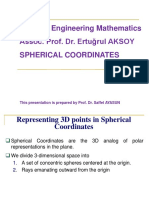 EEE 201 Engineering Mathematics Assoc. Prof. Dr. Ertuğrul AKSOY Spherical Coordinates