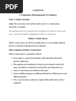 Foundation &fundamentals of Chemistry Unit: 3 Atomic Structure