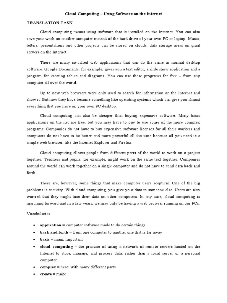Cloud Computing Overview and Benefits | PDF | Cloud Computing ...