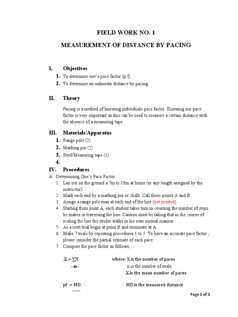 Measuring Distance by Pacing Techniques | PDF | Scientific Method