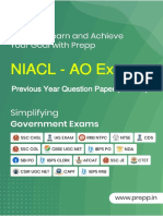 Niacl - Ao Exam: Previous Year Question Paper (Prelims)