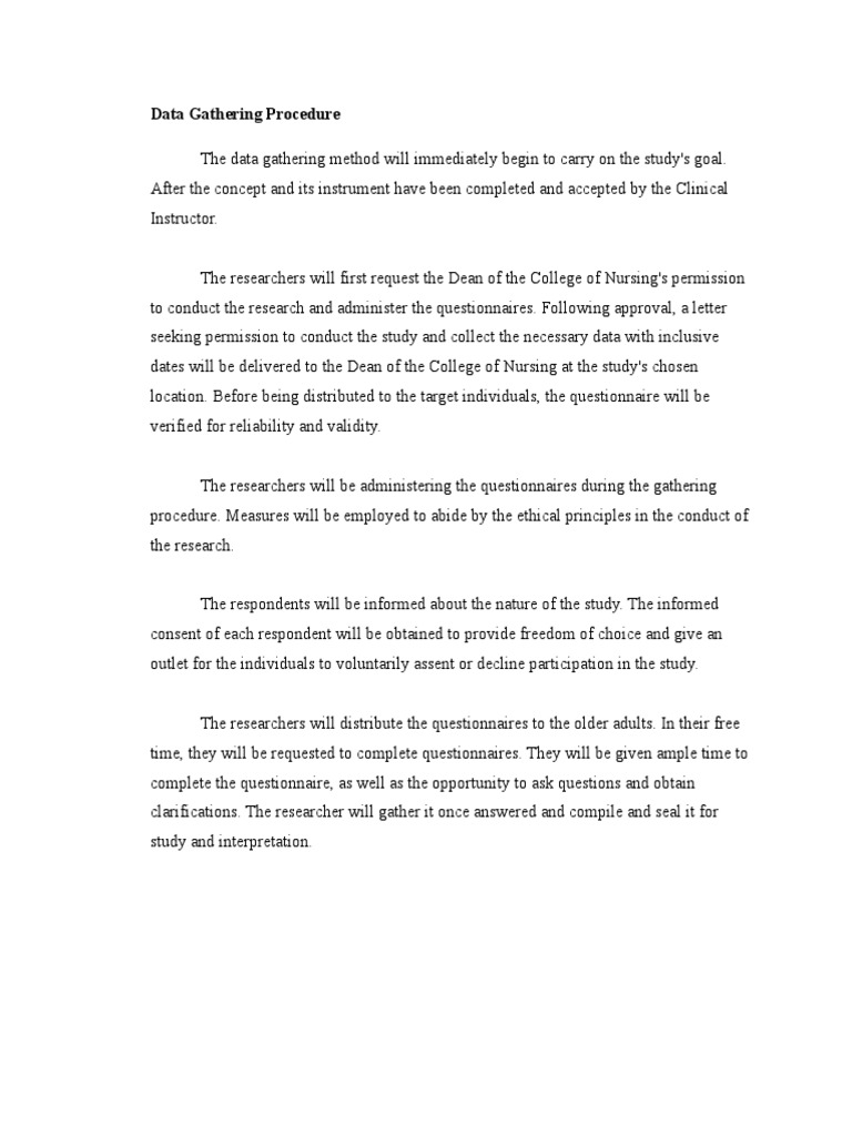 Data Gathering Procedure Chapter 4 PDF