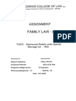 Family Law I: Assignment