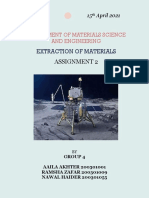 Extraction of Materials Assignment-2 Submitted by Group-4 MAT-13A