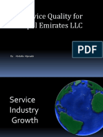 Service Quality For Opal Emirates LLC: by Abdulla Aljenaibi