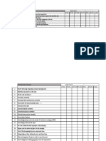 Checklist Bar Opening Date: From ............... / .................