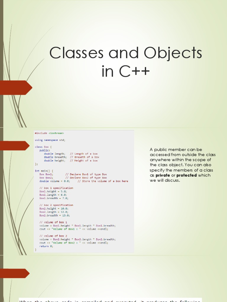 Classes and Objects in C++ 3 | PDF | Class (Computer Programming ...