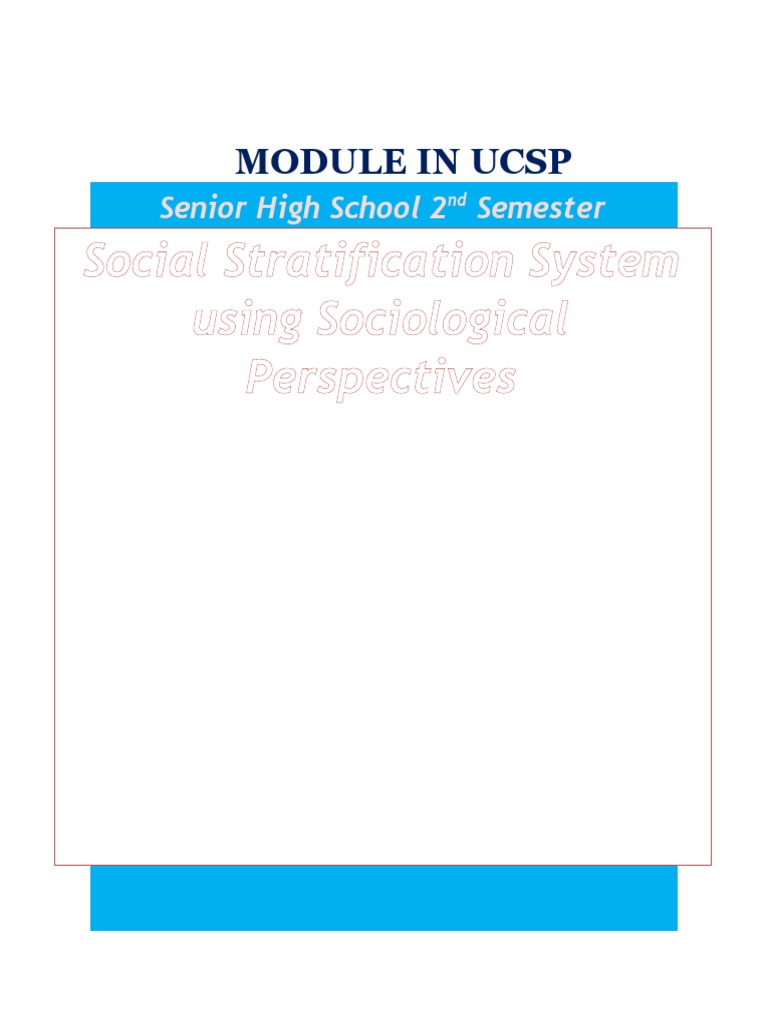 Social Stratification Module 8 March 25 2021 | PDF | Social ...