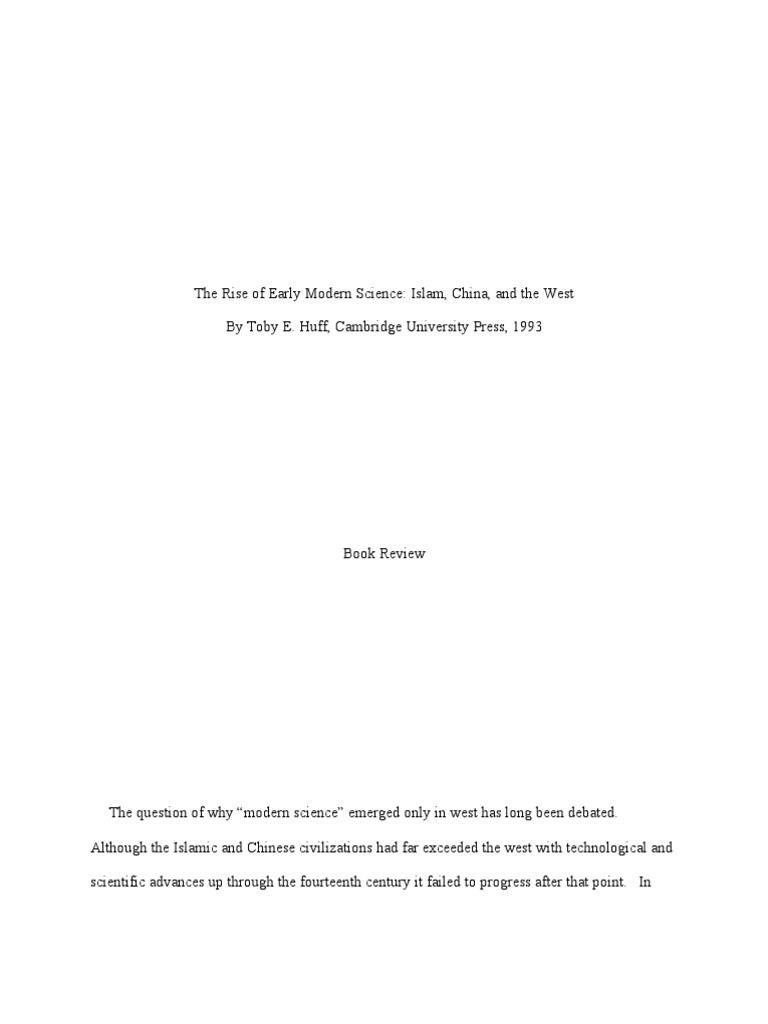The Rise of Early Modern Science Book Review PDF History Of