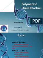 Polymerase Chain Reaction: Lecturer: Mary Aksa