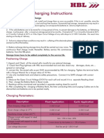 Charging Instructions: Storage and Refreshing Charge