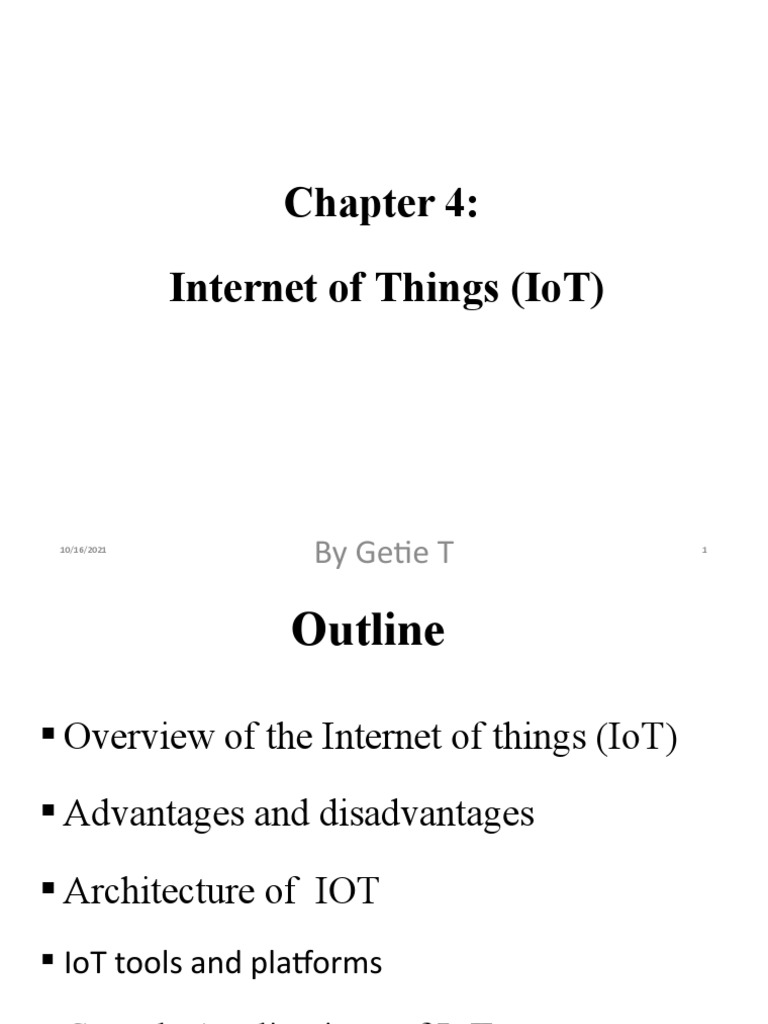 IoT Overview for Freshman Course | PDF | Internet Of Things | Computer ...