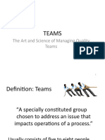 Teams: The Art and Science of Managing Quality Teams