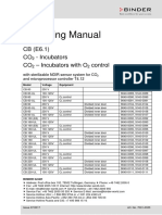 Operating Manual: CB (E6.1) CO - Incubators CO - Incubators With O Control