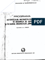 Programa Activitatilor Instructiv Educative in Gradinita de Copii in Cadru Org Soimii Patriei 1 - 1987
