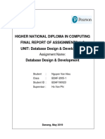 HND Computing Final Report Database Design