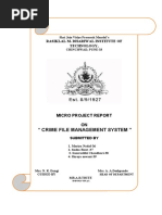 " Crime File Management System ": Rasiklal M. Dhariwal Institute of Technology