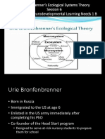 Bronfenbrenner's - Ecological Systems Theory