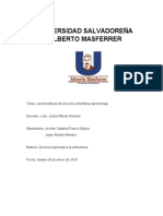 Caracteristicas Del Proceso Enseñanza Aprendizaje