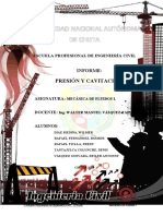 Informe - Presion-Presion de Vapor-Cavitacion - Descripcion y Control de La Cavitacion Agregar