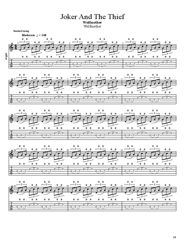 Joker and The Thief Wolfmother PDF