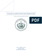 Taller Clasificacion de Productos