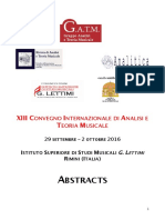 Abstract book Convegno Internazionale di Analisi e Teoria Musicale, GATM Rimini 2016