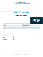 2.1 - Polynomials Easy Questions (Edexcel IAL Pure Mathematics 2)