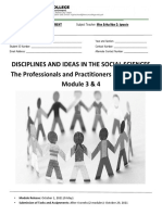 Disciplines and Ideas in The Social Sciences The Professionals and Practitioners in Counseling Module 3 & 4