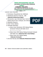 Susunan Acara Pelantikan 20-21 HMI