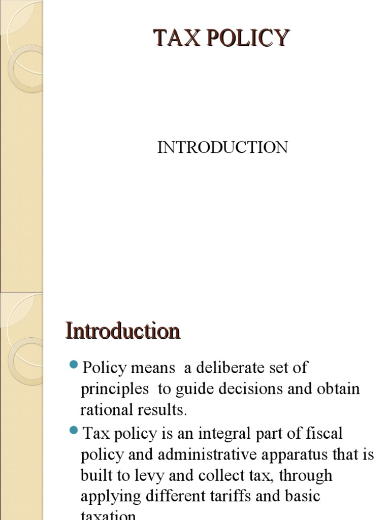 Understanding Tax Policy Principles | PDF | Taxes | Policy