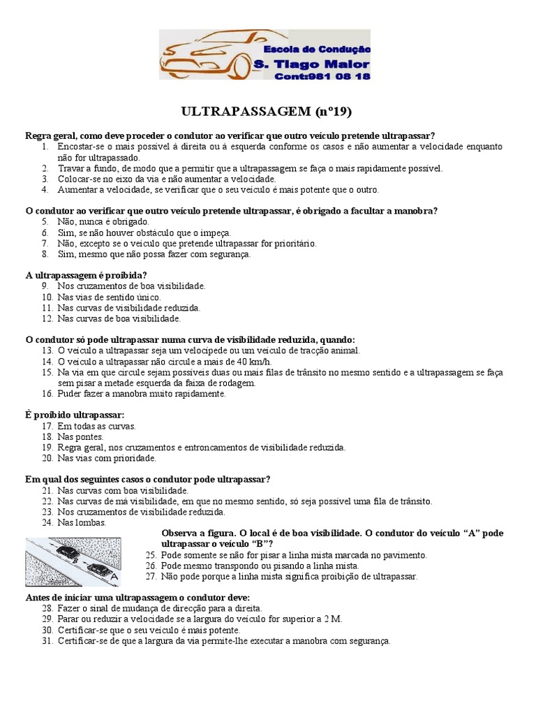 Regras de Ultrapassagem no Trânsito | PDF | Tráfego