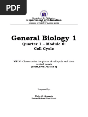 GB1 Q1 W6 Cell Cycle