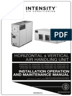 Horizontal Vertical Air Handling Unit: and Maintenance Manual