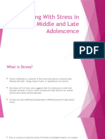 Coping With Stress in Middle and Late Adolescence