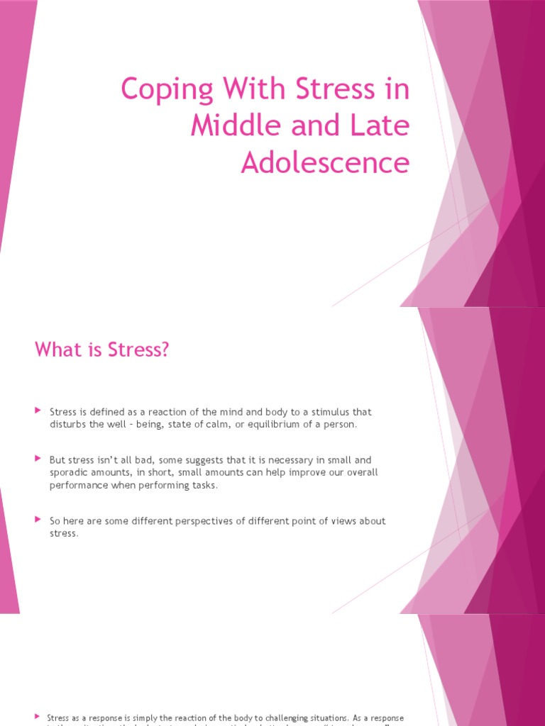 Coping With Stress in Middle and Late Adolescence | PDF | Stress ...